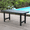 Black-Table, variant on Resenkos HDPE Rectangular Outdoor Dining Table, Family Size Patio Table with Umbrella Opening for Yard Poolside Garden, Black