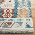 thumbnail image 3 of SAFAVIEH Micro-Loop Kaeden Southwestern Area Rug, Ivory/Blue, 8' x 10', 3 of 8