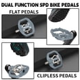 thumbnail image 6 of BUCKLOS Mountain Bike Pedals Clip in and Flat Platform Dual Sided, Lightweight Nylon Clipless Pedals Compatible with SPD Bicycle Cleats Cycling Shoes- Fit Gravel MTB Indoor Road Bike（PD-M650）, 6 of 7
