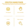 thumbnail image 3 of 10pcs Reemplazo de la muleta de la crutch PartsCrutch Mano Almohadillas Crujido Mano Agarre Cojines, 3 of 5