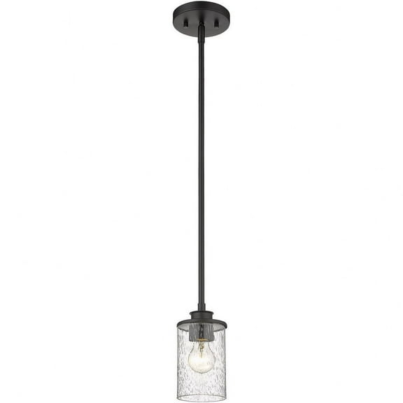 1 Light Mini Pendant in Transitional Style-7.75 inches Tall and 5.25 inches Wide-Matte Black Finish Bailey Street Home 372-Bel-4652136