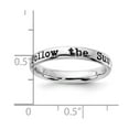 thumbnail image 2 of 3.25mm 925 Sterling Silver Polished Stackable Lyric Follow The Sun Ring Size 6 Stackable Ring for Women, 2 of 2