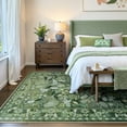 thumbnail image 2 of Moynesa Green Washable 5'x7' Area Rugs, Botanical Floral Large Rugs for Living Room Non-Slip Soft Modern Natural Rugs for Bedroom, Stain Resistant Accent Carpet for Dining Room Dorm Apartment, 2 of 7