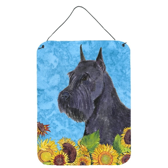 Schnauzer Aluminium Metal Wall or Door Hanging Prints