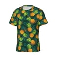 thumbnail image 3 of Rocae Pineapples with Palm Leaves for Men's Moisture-Wicking Crew Tee - T-Shirt for Sports, Outdoor Activities, and Casual WearX-Large, 3 of 9