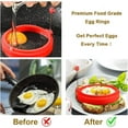 thumbnail image 2 of Silicone Egg Ring Molds for Cooking, 4 Pack Egg Rings for Frying Eggs, Non-Stick Pancake Mold, Ideal Sunny Side Up Egg Maker for Breakfast Sandwiches Egg Mcmuffins(Multi-color), 2 of 5