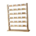 thumbnail image 4 of QualitChoice Wooden Earrings Display Stand Removable Hooks Storage Rack Showcase Earrings Wood Color 6 Tier, 4 of 6