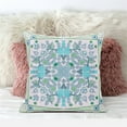 thumbnail image 3 of Paisley Leaf Geo Duo Indoor/Outdoor Pillow with Removable Cover in White Light Blue Green16x16, 3 of 5