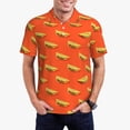 thumbnail image 1 of Fotbe tortilla tacos Pattern Men’s Golf Polo Shirt – Breathable Performance Golf Shirt with Button-Down Collar-X-Large, 1 of 6