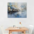 ARISTURING Abstract Wall Art Wall Decor Blue and Gray White Modern