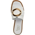 thumbnail image 4 of Franco Sarto Women's Hoda Cork Platform Slide Sandals White Leather 8M, 4 of 5