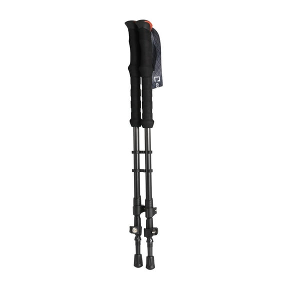Icon Best 2 Pack Carbon Fiber Quick Lock Trekking Poles - EVA Black Grips