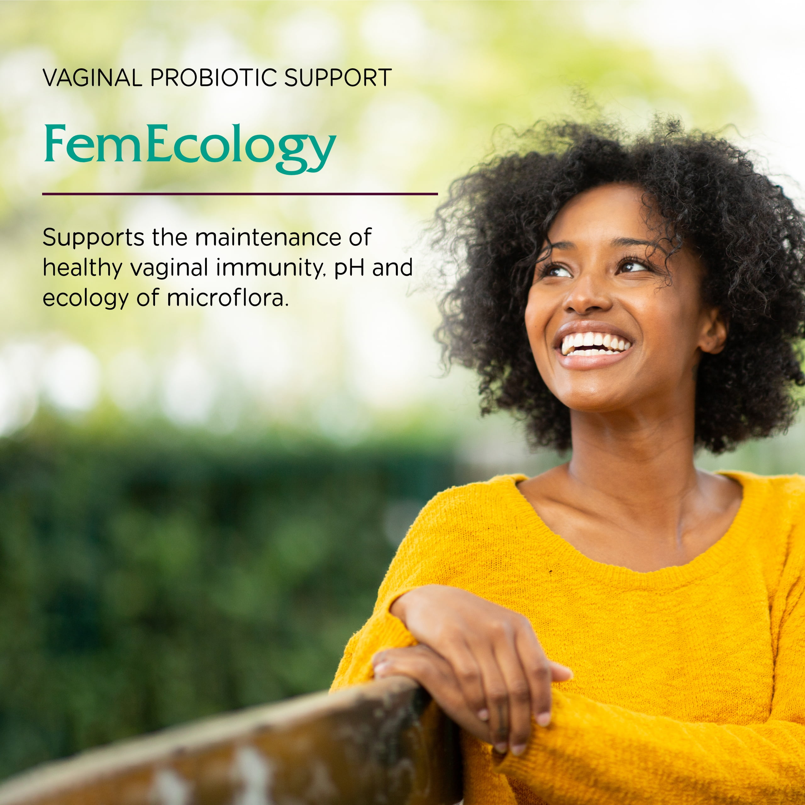 Vitanica FemEcology, Vaginal and Intestinal Probiotic Support, Vegetarian, 30 Capsules