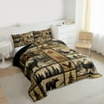 thumbnail image 3 of Homewish Jungle Bear Elk Bedding Comforter Set,Rustic Pine Cone Twin Comforter Sets,Retro Bull Skull Bedding Set For Boys Teens,Ultra Soft Home Decor Reversible,2-Piece, 3 of 8