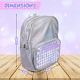 thumbnail image 3 of Moore Iridescent Silver Water Resistant 14"Backpack for Boys and Girls, Perfect Size School & Travel Briefcase for Books and Lunch., 3 of 8