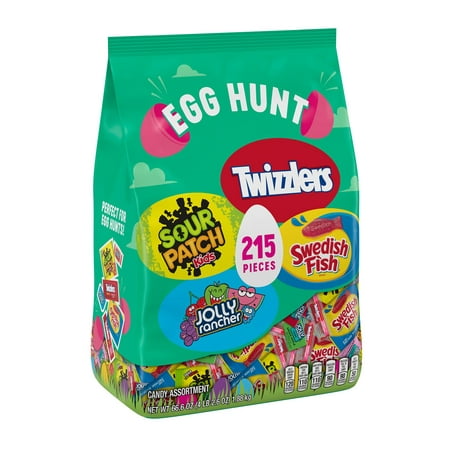 Hershey and Mondelez, Fruit Flavored Assortment Egg Hunt Chewy Candy, Easter, 66.6 oz, Bulk Variety Bag (215 Pieces)