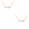 thumbnail image 1 of Guardurnaity Letra inglesa Doce Signo del zodiaco Constelaciones Tema Amistad Collar Ins Colgante para Amante Amigo Festival Regalos Oro rosa acuario Acuario 2piezas Guardurnaity CBP215927, 1 of 6