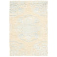 thumbnail image 2 of SAFAVIEH Bella Glenna Medallion Floral Wool Area Rug, Beige/Turquoise, 4' x 6', 2 of 10