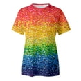 thumbnail image 5 of Womens T Shirts Summer Loose Short Sleeve Gradient Print Tops Spring 2026 Crew Neck Casual Basic Tees, 5 of 6