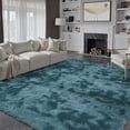 thumbnail image 4 of PureCozy 5'x8' Shag Area Rugs for Living Room Bedroom Dining Room Office Farmhouse, Plush Indoor Decorative Long-haired Blue Rugs Carpet, Blue, 4 of 5