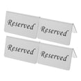 thumbnail image 4 of Stainless Steel Reserved Table Signs for Decor Simple Modern Design Silver Color 4 Pieces, 4 of 8