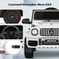 thumbnail image 6 of TOKTOO 12V Powered Ride on Toy Mercedes-Benz G63 Licensed for Kids, Electric Toddler Ride on Car w/Parent Remote Control, MP3, LED Headlight, Gift for Boys Girls Aged 2-4 Years, White, 6 of 10