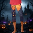thumbnail image 5 of Danhjin Women's Halloween Leggings Capris High Waist Print Yoga Pants Casual Fashion Slim Stretchy Workout Running Gym Trousers, 5 of 9