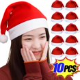 thumbnail image 2 of 10/1 Uds sombrero de Navidad para niños adultos tela no tejida sombreros de Navidad de Papá Noel Feliz Navidad Año Nuevo fiesta decoración regalos, 2 of 4