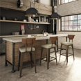 thumbnail image 2 of Amisco Rally 30.88" Fabric Bar Stool in Beige/Brown/Medium Brown, 2 of 3