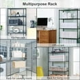 thumbnail image 2 of Dkeli 5 Tier Wire Shelving Unit for Garage Metal Shelf with Wheel Storage Shelf Pantry Rack for Kitchen,Office, Chrome, 2 of 7
