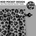 thumbnail image 5 of Leopard Print Kitchen Curtains 24 Inch Short - 3 Panel Set, Modern Cheetah Spot Design, Rod Pocket Animal Print Curtains 100% Polyester, Fashion Tropical Pattern for Living Room, Bedroom, Easy Wash, 5 of 6