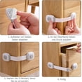 thumbnail image 2 of Paquete de 6 (verde) cerradura de seguridad para niños para armario, cajones, nevera, asiento de inodoro con adhesivo fuerte, cerradura de armario sin necesidad de taladrar, cerradura de gabinete de b, 2 of 5