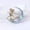 Silver, variant on Angel Feed The Crescent Moon Charm Pendant Brooch Pin Gold Tone Enamel Pearl -Silver