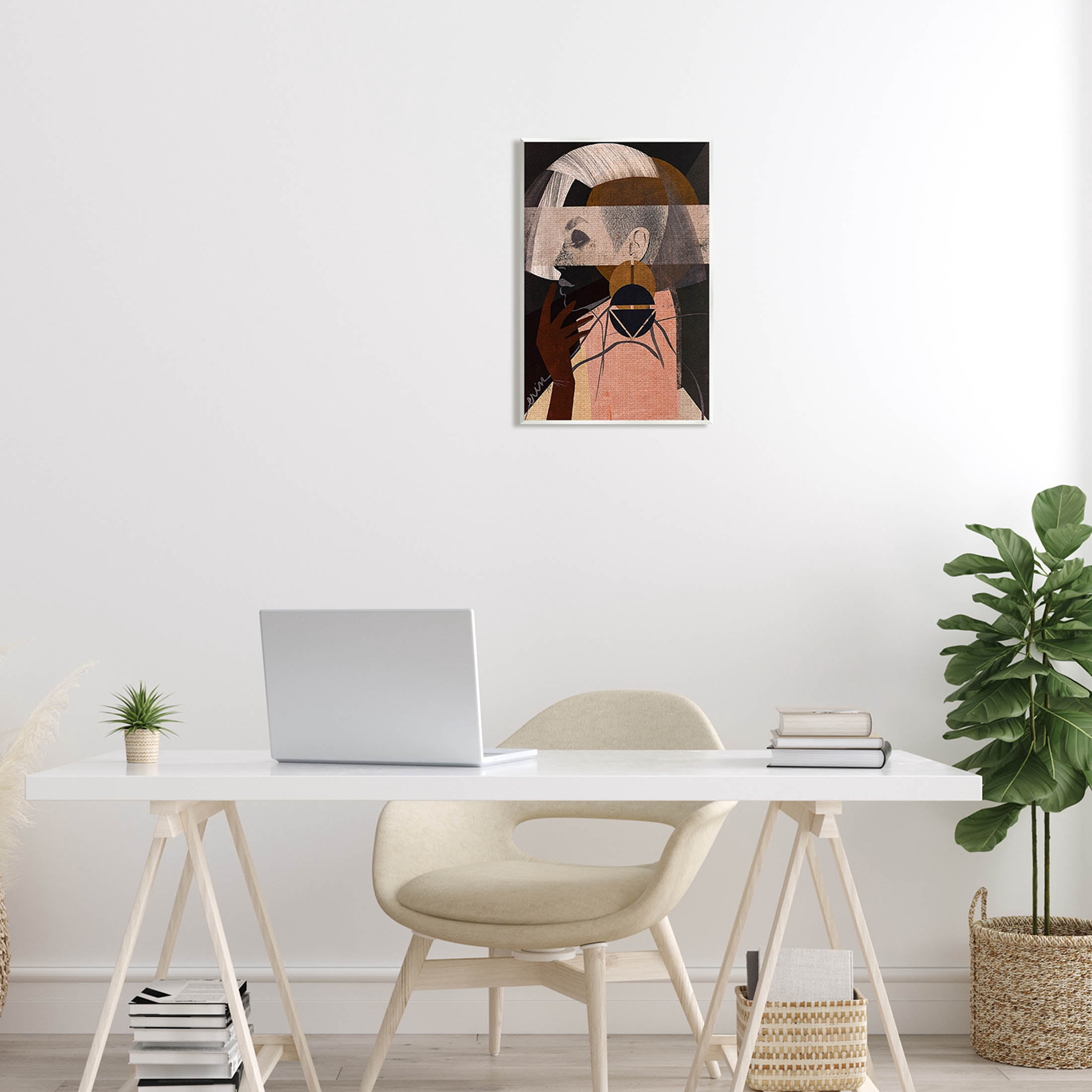 Layered Collage Woman Portrait Abstract Graphic Art Unframed Art Print Wall Art