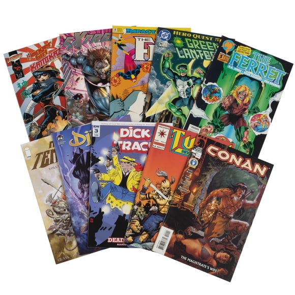 10 Collections Assorties de Bandes Dessinées - Sélection Incroyable des Éditeurs DC, Marvel et Indie - Pas de Duplications Ni de Contenu Inapproprié - Excellent Cadeau d'Anniversaire Ou de Vacances pour Tout Fan de Super-Héros Ou de Roman Graphique