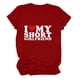 thumbnail image 2 of Fiudx Liquidación de Ofertas Flash Camiseta de Manga Corta Estampada con Cuello Redondo a La Moda para Mujer, Camisetas Holgadas Informales, 2 of 3