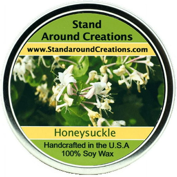 HONEYSUCKLE TIN 16-OZ. ALL NATURAL SOY CANDLE