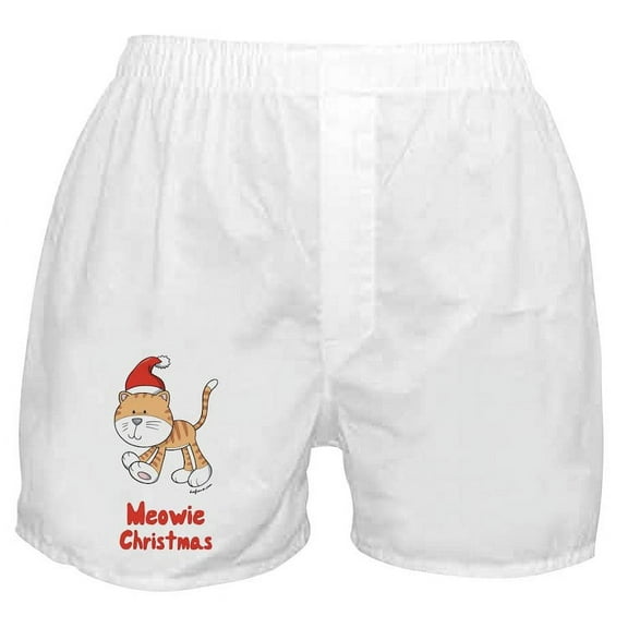 CafePress - Christmas Kitty Boxer Shorts - Men's Novelty Boxer Shorts