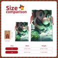 thumbnail image 3 of Pofeuu Sac Cadeau de Noël Imprimé Mario, Pochette en Toile de Jute avec Cordon de Serrage et Carte en Papier Kraft pour Emballage de Vacances, Fêtes et Anniversaires-Moyen, 3 of 7