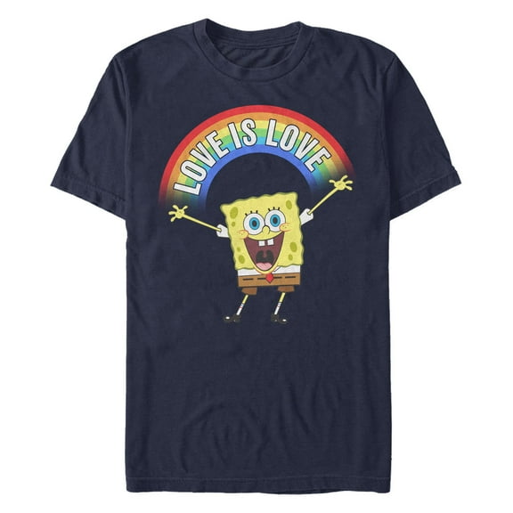 Men's SpongeBob SquarePants Rainbow Sponge Love  Graphic T-Shirt