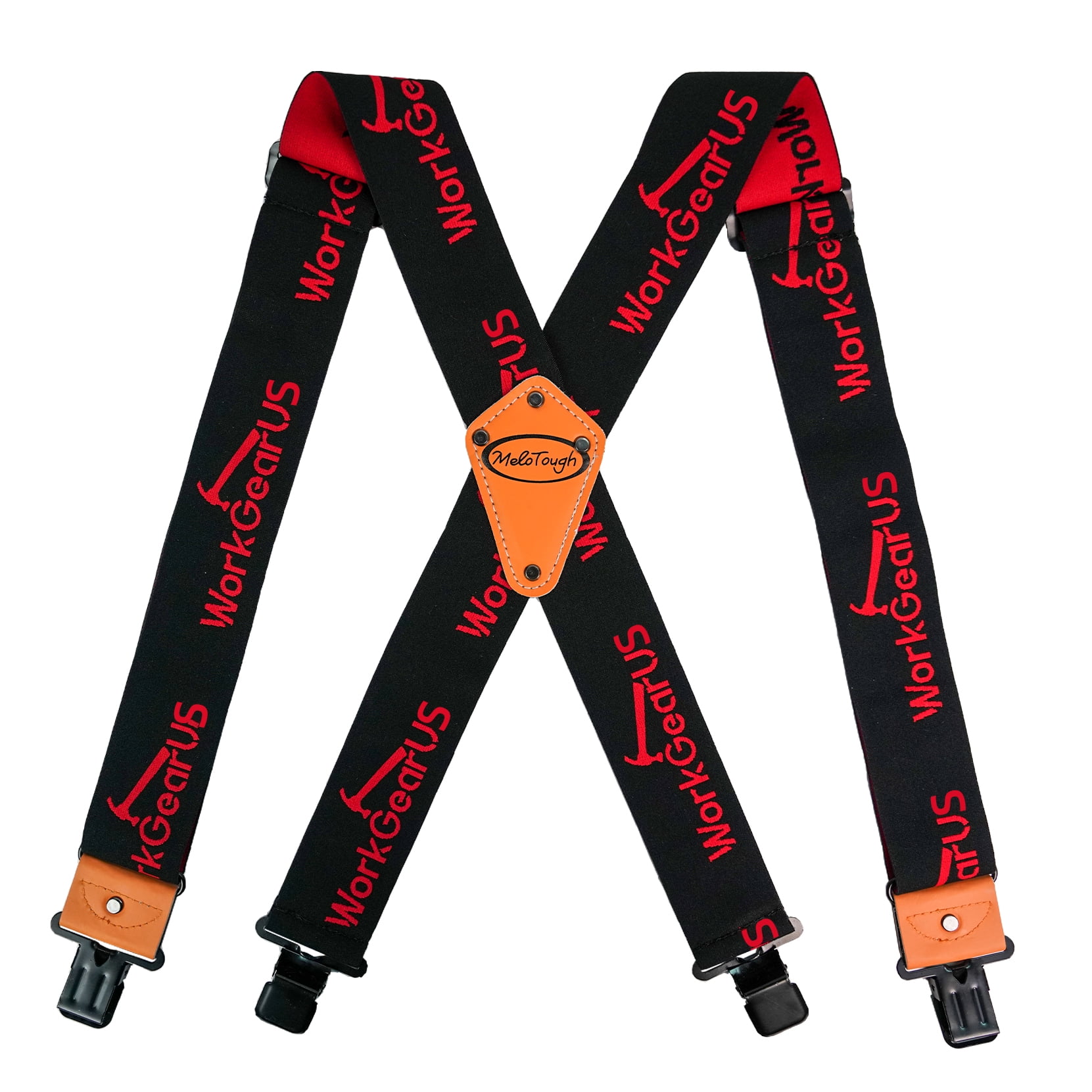 MELOTOUGH Men's Suspenders With Strong Clips Fully Elastic 2 inch Wide