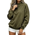 thumbnail image 2 of Women Sweatshirt Sevevn Quarter Zip Stand Collar Oversized Fit Soft Fleece Fabric Drop Shoulder Long Sleeve Pullover Top For Daily Casual Lounging Outdoor Wear, 2 of 8