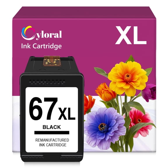 67XL Black Ink Cartridge Compatible with HP Ink 67 Deskjet 4200 4255e 4220e 2700 2755e 4100 4155e 2800e 2852e Envy 6455e 6458e Printer