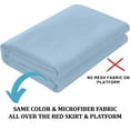 thumbnail image 4 of SKY BEDDINGS Twin Size Ruffled Bed Skirt with Split Corners - Twin 12 Inch Drop Dust Ruffle Bed Skirt with Platform Three Sided Coverage - 100% Microfiber Bed Skirt, Light Blue, 4 of 6