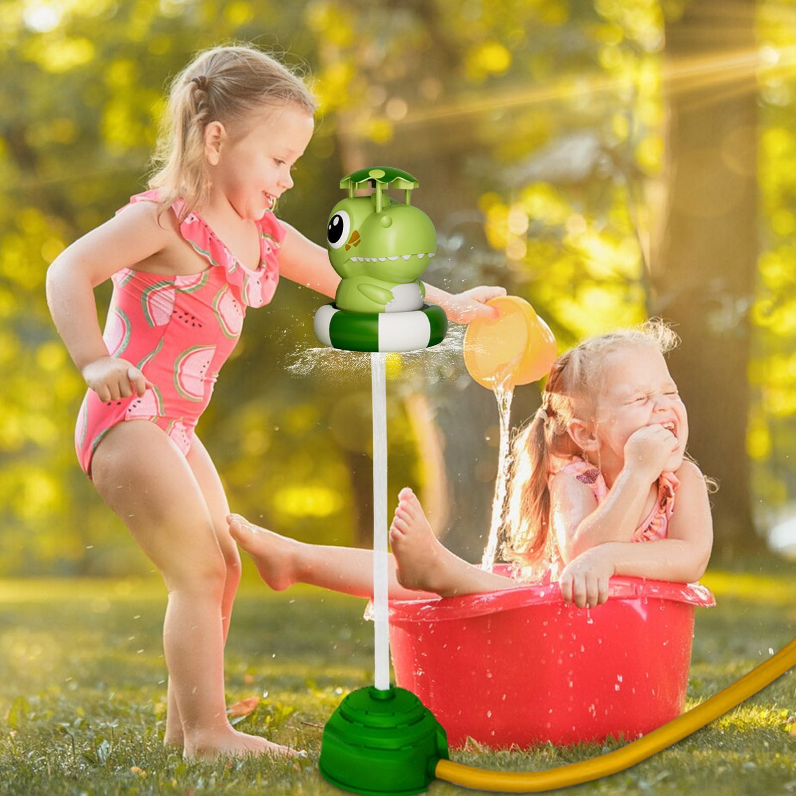 UUHYTG Flying Sprinkler Water Toy for Kids Outdoor Summer Play, Rotating Water Spray Toy for Backyard Garden Lawn Water Games, Outdoor Sprinkler Toy for Children Cooling Fun and Family Activities