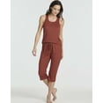 thumbnail image 6 of Real Essentials 2 Pack: Women’s Pajama Set Tank Top and Capri Pants Super-Soft Loungewear (Avalable In Plus Size), 6 of 6