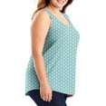 thumbnail image 2 of Felirenzacia Summer Plus Size Womens Polka Dots Tank Tops Sleeveless Graphic Print Shirts for Women Casual Flowy Tunic Tops,Light Blue,4XL, 2 of 6