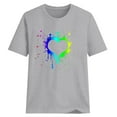 thumbnail image 4 of Womens Plus Size Clearance,Valentine'S Day Woman Causal Round-Neck Print Blouse Short Sleeve T-Shirt Tops, 4 of 7