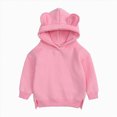 thumbnail image 2 of KPOPLK Toddler Baby Boys Hooded Sweatshirt Pullover 3 6 9 12 18 Months 2T 3T Casual Long Sleeve Hoodies Solid Color Fleece Pocket Sweatshirt Tops,Size 12-24 Months, 2 of 7