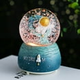 thumbnail image 6 of Leaveforme Rhinestone Snow Globe Delicate Adorable Eye-catching Resin Music Space Astronaut Snow Globe for Kids, 6 of 8